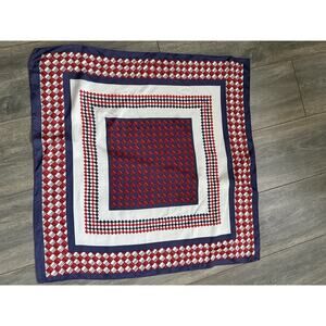 Vtg. Scarf Square Geometric 24” Color Block Career Multi-functional Art Deco MCM